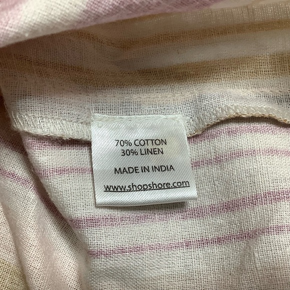 Shade & Shore Casual striped, cropped shirt button up size Small. NWT - Picture 8 of 8